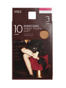 Marks & Spencer 3 pár 10 DEN-es átlátszó harisnyanadrág készlet Energising technológiával Marks & Spencer beige