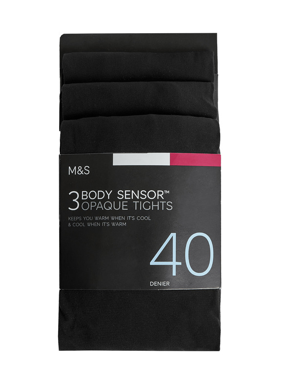Marks & Spencer Három darab fekete Body Sensor™ 40 DEN Marks & Spencer harisnyanadrágból álló készlet, 40 DEN