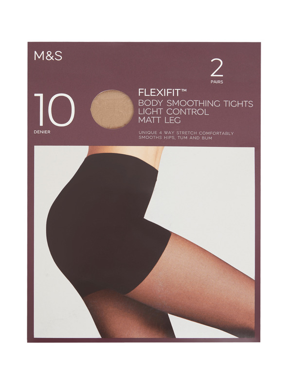 Marks & Spencer Flexifit™ átlátszó harisnyanadrág, enyhén feszesítő, 10 DEN, 2 db csomagban Marks & Spencer bézs színű