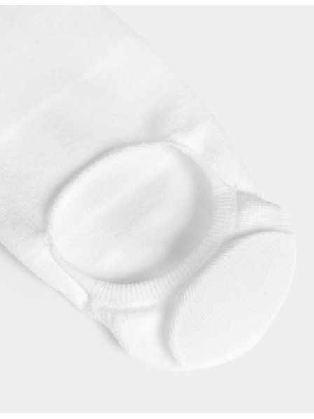 Marks & Spencer Marks & Spencer Cotton Trainer béléses alacsony zokni, 4 párból álló készlet fehér