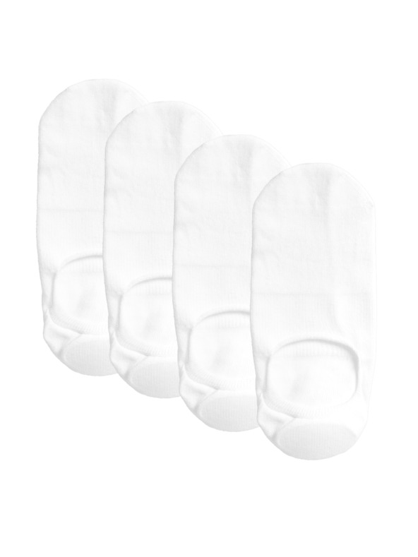 Marks & Spencer Marks & Spencer Cotton Trainer béléses alacsony zokni, 4 párból álló készlet fehér