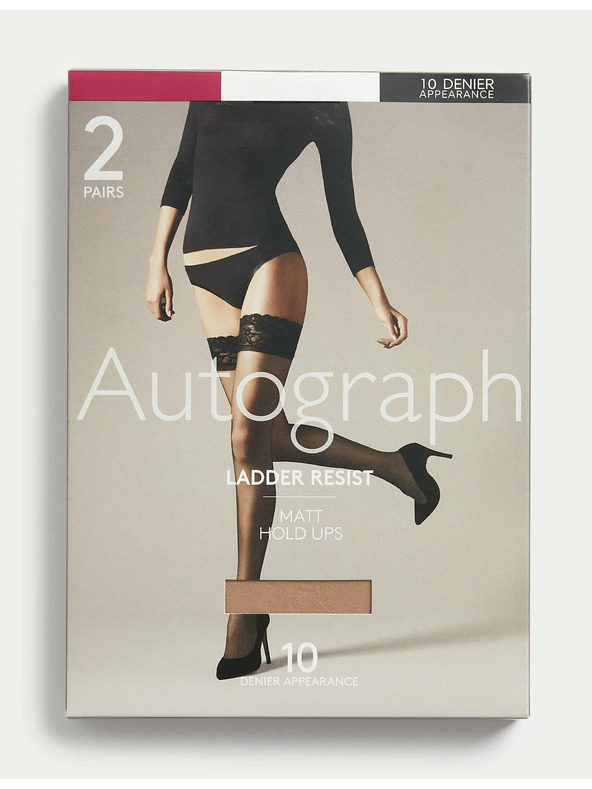 Marks & Spencer Két pár Marks & Spencer női matt, önhordó, body színű, 10 DEN színű női harisnyanadrágból álló készlet.