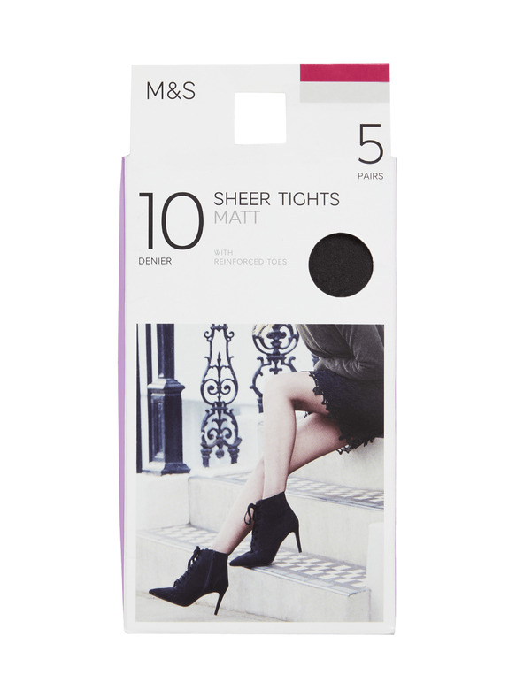 Marks & Spencer Sötétszürke női 10 DEN harisnyanadrág, 5 pár per csomag Marks & Spencer