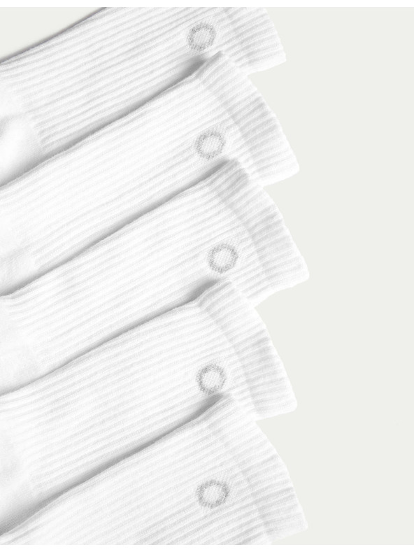 Marks & Spencer Öt pár női sportzokni készlet fehér színben Marks & Spencer