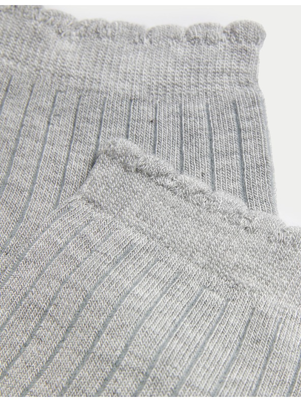 Marks & Spencer 5 pár varrás nélküli bokazokni Marks & Spencer szürke