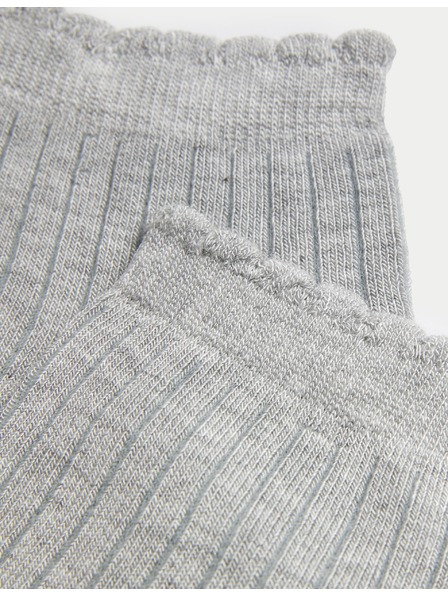 Marks & Spencer 5 pár varrás nélküli bokazokni Marks & Spencer szürke