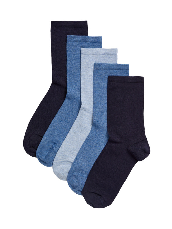 Marks & Spencer Öt pár női zokni készlet kék Marks & Spencer színben