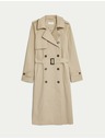 Marks & Spencer Bézs színű női hosszú öves kabát Marks & Spencer