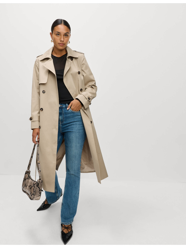 Marks & Spencer Bézs színű női hosszú öves kabát Marks & Spencer