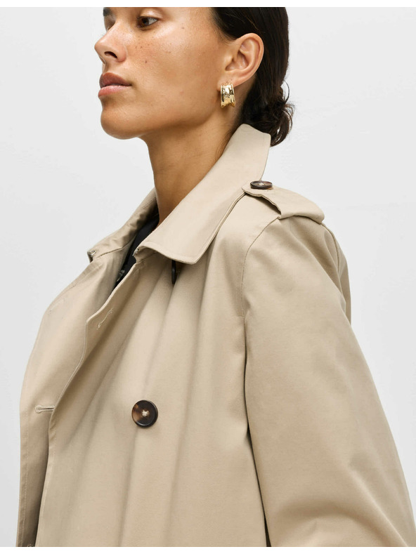 Marks & Spencer Bézs színű női hosszú öves kabát Marks & Spencer