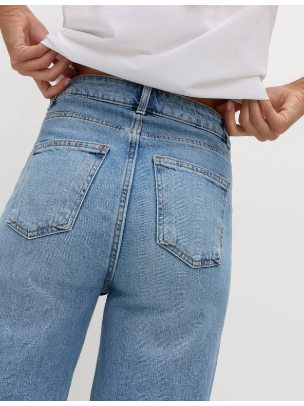 Marks & Spencer Világoskék női magas derekú, széles szárú farmer Marks & Spencer