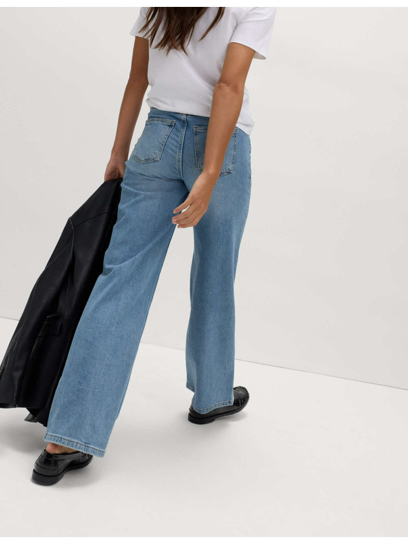 Marks & Spencer Világoskék női magas derekú, széles szárú farmer Marks & Spencer