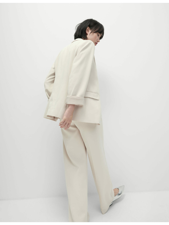 Marks & Spencer Egyberészes blézer, laza szabású Marks & Spencer bézs színű