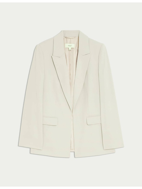 Marks & Spencer Egyberészes blézer, laza szabású Marks & Spencer bézs színű