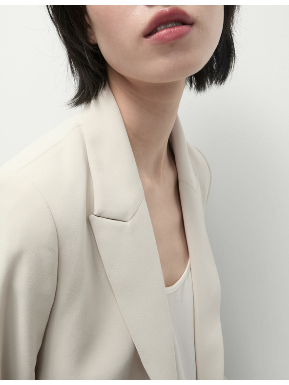 Marks & Spencer Egyberészes blézer, laza szabású Marks & Spencer bézs színű