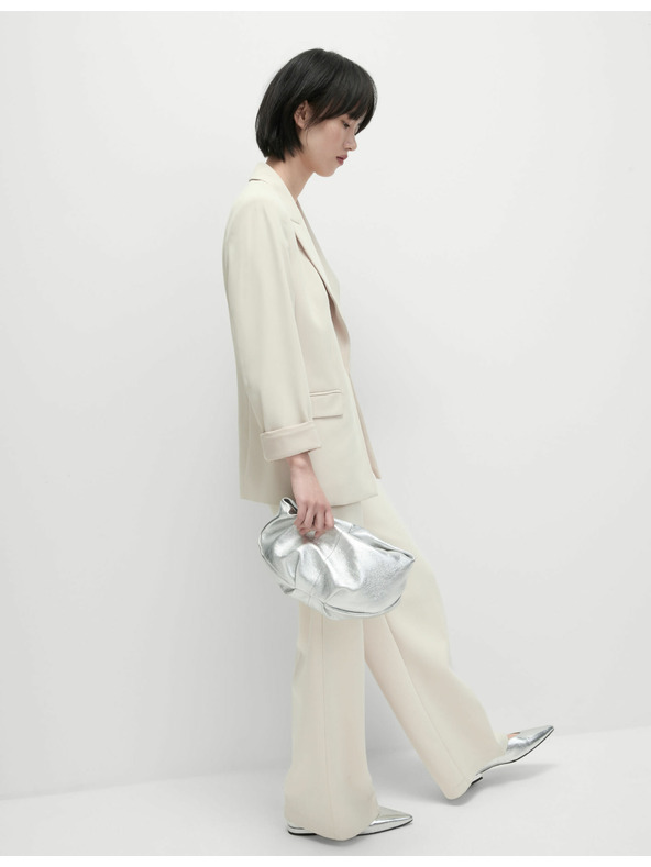 Marks & Spencer Egyberészes blézer, laza szabású Marks & Spencer bézs színű