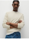 Marks & Spencer Tiszta pamutból készült, nyakig érő pulóver Marks & Spencer törtfehér
