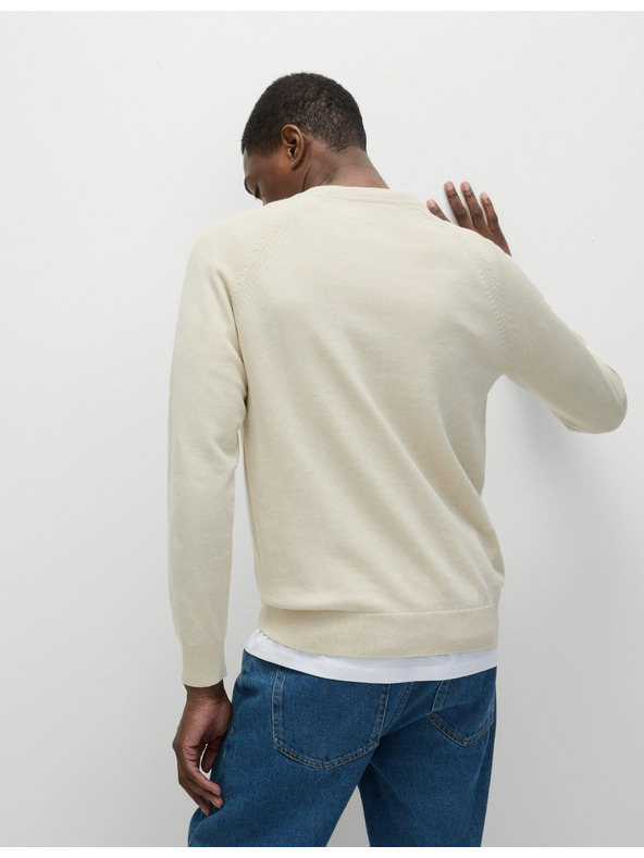 Marks & Spencer Tiszta pamutból készült, nyakig érő pulóver Marks & Spencer törtfehér