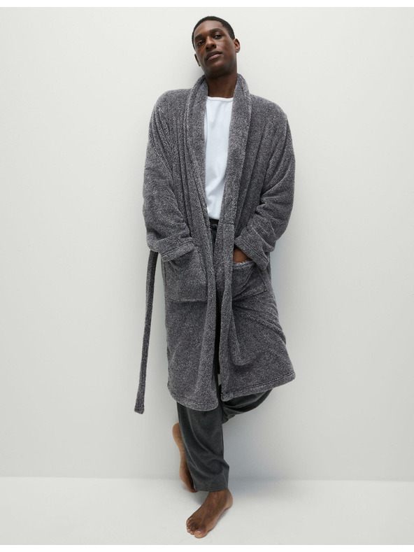 Marks & Spencer Marks & Spencer Supersoft szürke férfi köpeny