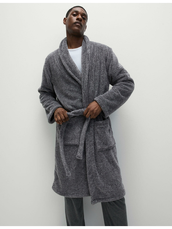 Marks & Spencer Marks & Spencer Supersoft szürke férfi köpeny