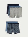 Marks & Spencer Öt darabos férfi boxeralsó készlet kék színben Marks & Spencer
