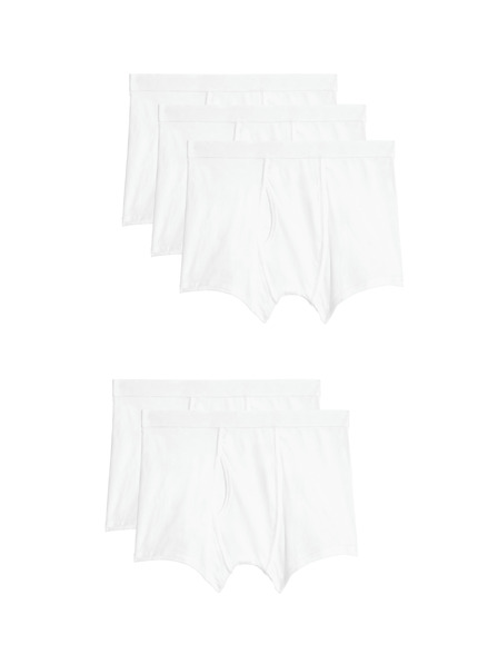 Marks & Spencer Stretch pamut rövidnadrág Cool & Fresh™ technológiával, 5 db Marks & Spencer fehér