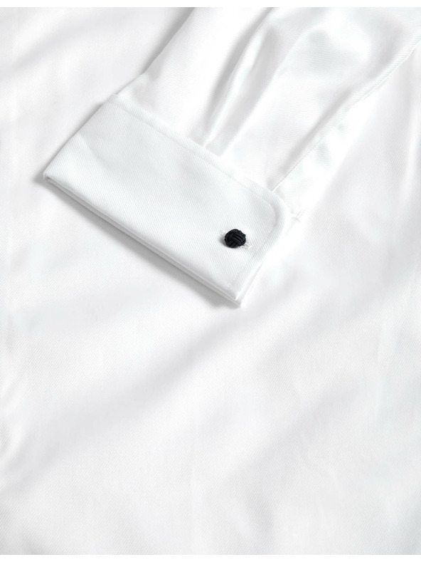 Marks & Spencer Marks & Spencer keskeny szabású luxus pamut póló dupla mandzsettával, fehér színben.