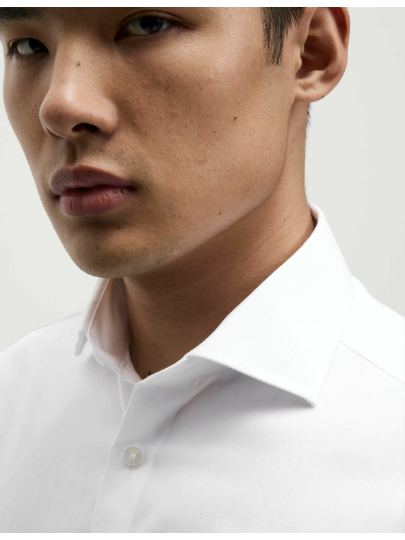 Marks & Spencer Marks & Spencer keskeny szabású luxus pamut póló dupla mandzsettával, fehér színben.