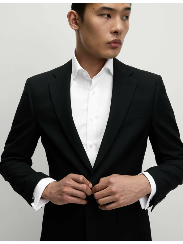 Marks & Spencer Marks & Spencer keskeny szabású luxus pamut póló dupla mandzsettával, fehér színben.