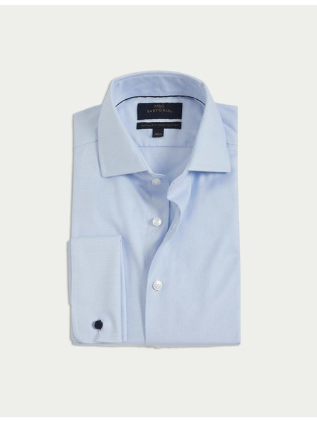 Marks & Spencer Enyhén szabott ing luxus pamutból, dupla mandzsettával Marks & Spencer