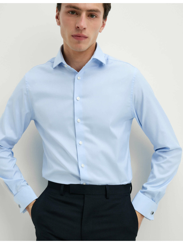 Marks & Spencer Enyhén szabott ing luxus pamutból, dupla mandzsettával Marks & Spencer