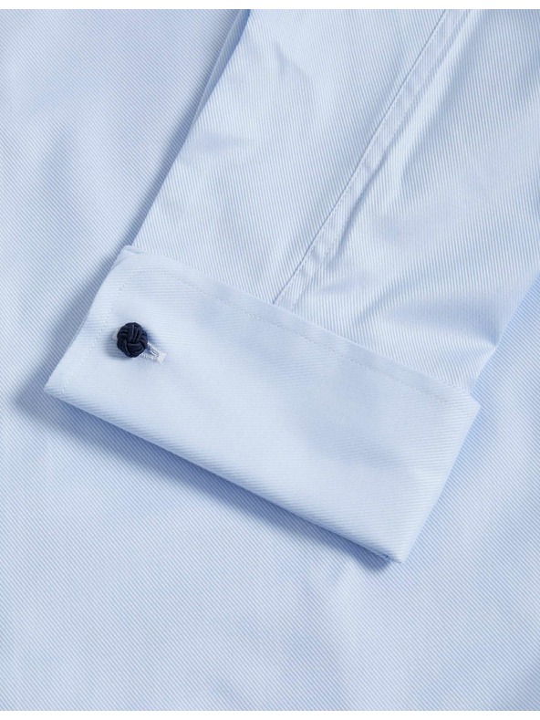 Marks & Spencer Karcsúsított szabású ing luxus pamutból, dupla mandzsettával Marks & Spencer kék