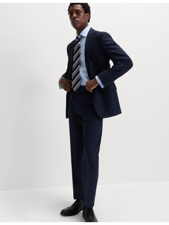 Marks & Spencer Karcsúsított szabású ing luxus pamutból, dupla mandzsettával Marks & Spencer kék