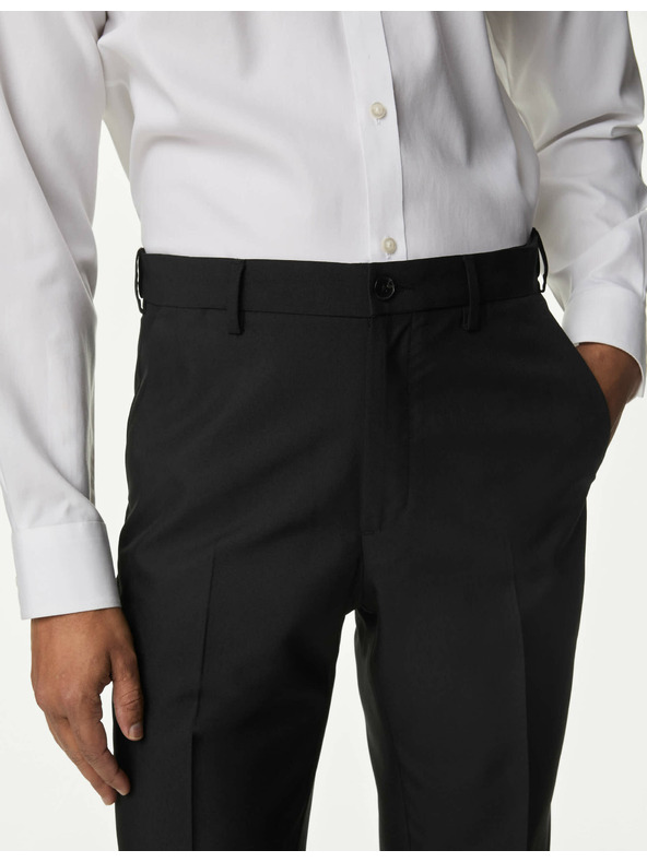 Marks & Spencer Sima nadrág nagyok és magasak számára, normál szabású Marks & Spencer fekete