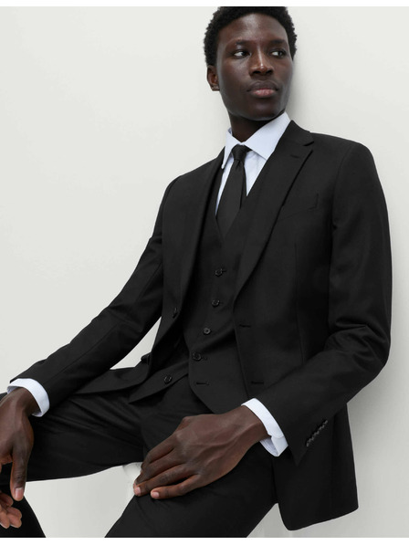 Marks & Spencer Férfi karcsúsított fekete öltönyzakó Marks & Spencer