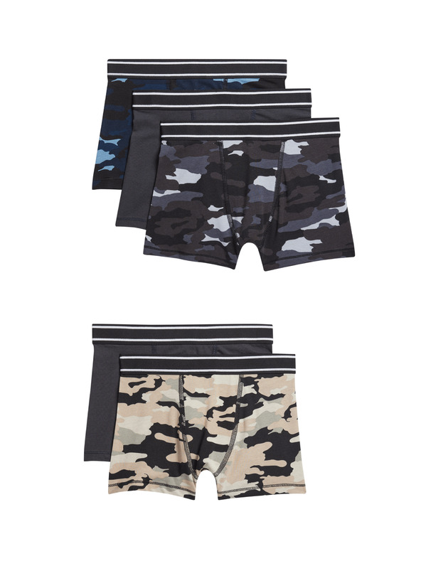 Marks & Spencer Pamut terepszínű rövidnadrág sztreccsel, 5 csomag (5-16 éves korig) Marks & Spencer