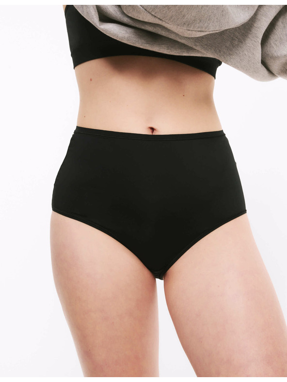 Marks & Spencer Mikroszálas derékalsó, látható szegély nélkül, 5 darabos kiszerelés Marks & Spencer black