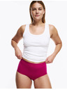 Marks & Spencer Stoma magas derekú pamut bugyi, 3 db Marks & Spencer rózsaszínű