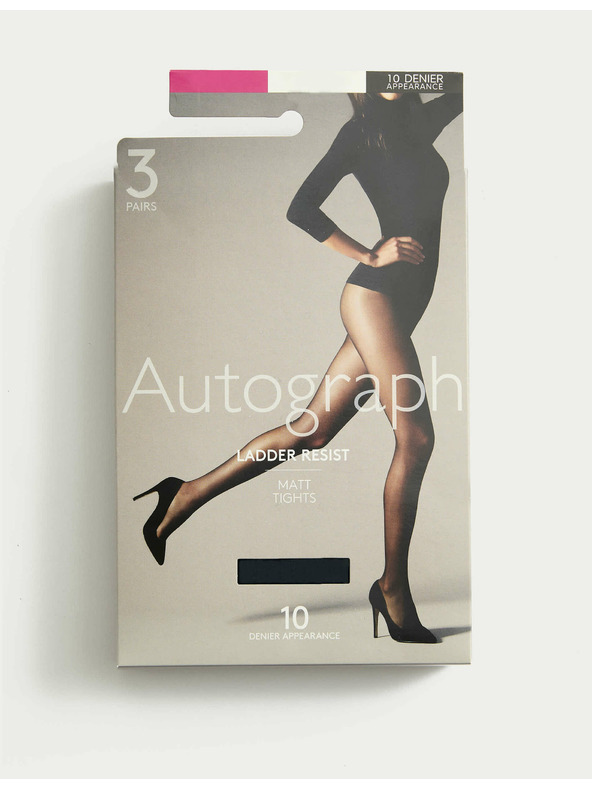 Marks & Spencer Firm and matt 10 DEN harisnyanadrág, 3 db Marks & Spencer black