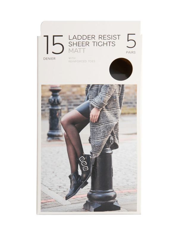 Marks & Spencer Marks & Spencer szilárd és matt 15 DEN harisnyanadrág, 5 csomag fekete