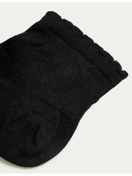 Marks & Spencer 5 pár Marks & Spencer varrás nélküli bokazokni fekete színben