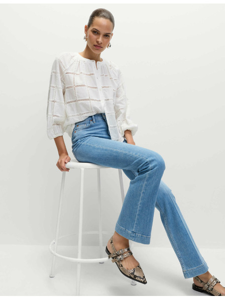 Marks & Spencer Női kék magas derekú farmernadrág Marks & Spencer