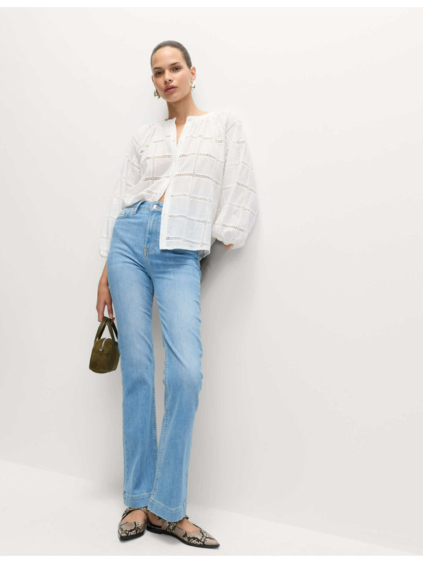 Marks & Spencer Női kék magas derekú farmernadrág Marks & Spencer