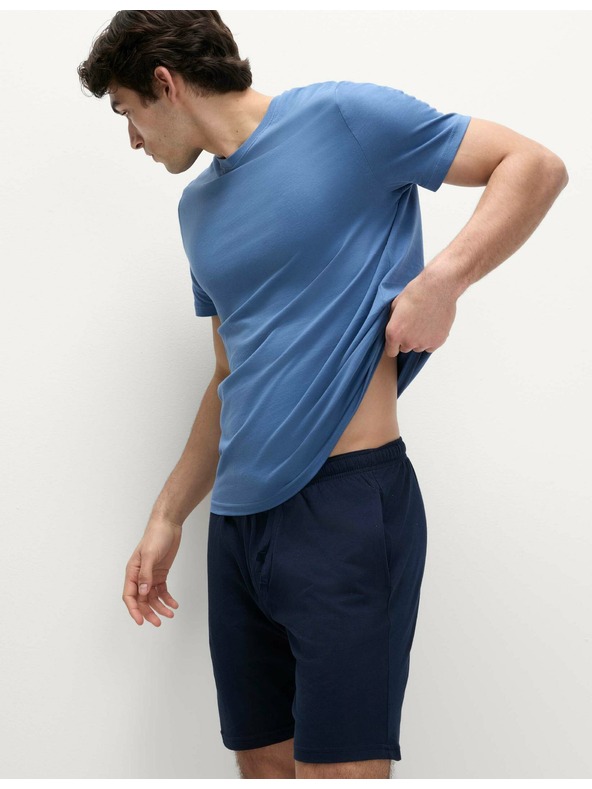 Marks & Spencer Kék rövid férfi pizsama Marks & Spencer
