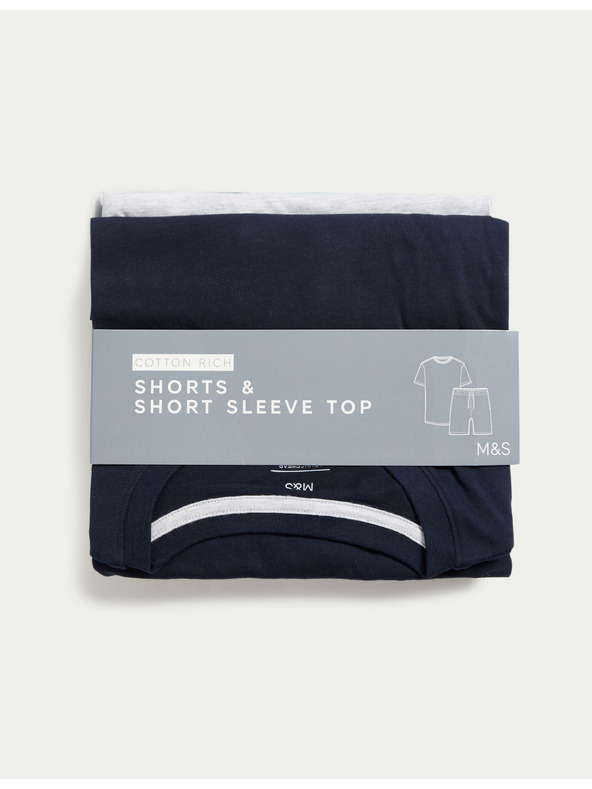 Marks & Spencer Marks & Spencer férfi szürke és kék pizsamakészlet