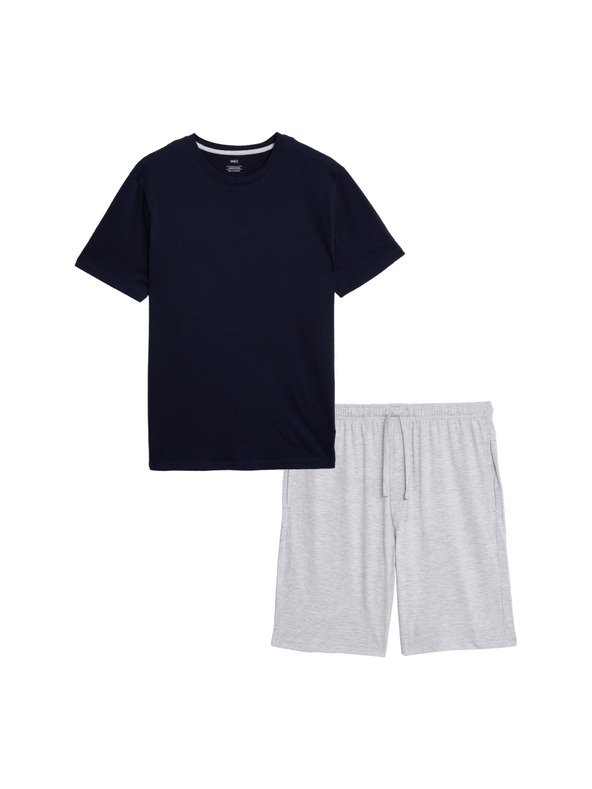 Marks & Spencer Marks & Spencer férfi szürke és kék pizsamakészlet