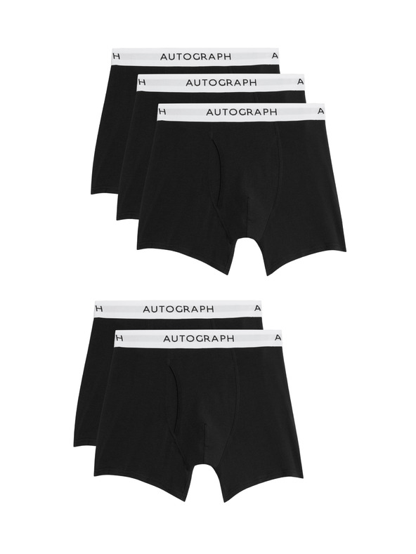 Marks & Spencer Supima® pamutból és modálból készült rövidnadrág, 5 db Marks & Spencer fekete