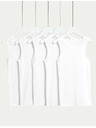 Marks & Spencer Tiszta pamut pólók, 5 csomag (2-16 éves korig) Marks & Spencer fehér