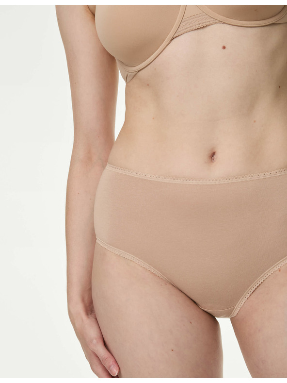 Marks & Spencer Öt darabos női alsónadrág készlet bézs, fehér és fekete színben Marks & Spencer