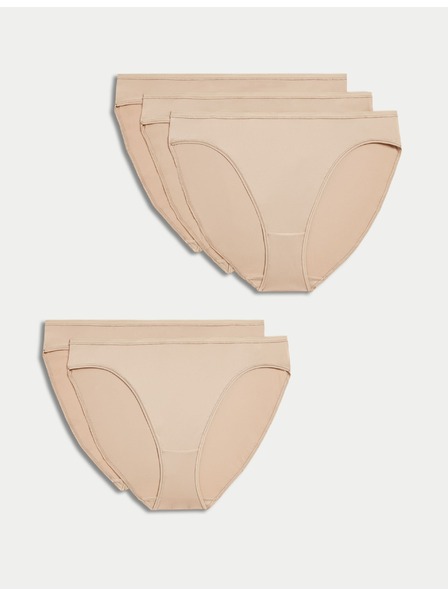 Marks & Spencer Öt darabos női magas derekú nadrágkészlet bézs színben Marks & Spencer